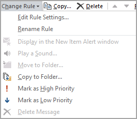 Edit rule settings
