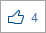 Thumbs-up icon with number