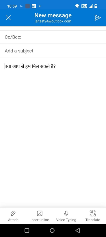 Translate email screenshots one