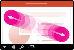PowerPoint for Windows Mobile gesture zoom in
