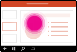 PowerPoint for Windows Mobile gesture clear text selection