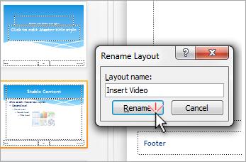 Rename a slide layout