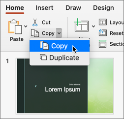 Copy slide
