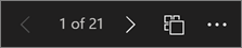 Screenshot of PowerPoint Live navigation arrows for moving forward and backward through slides.