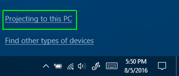 Projecting to this PC