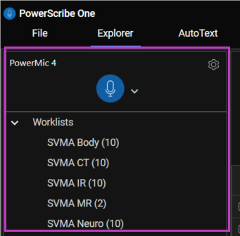 Image displaying the Navigator pane and Speech menu