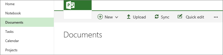 The Documents page for the project opens.