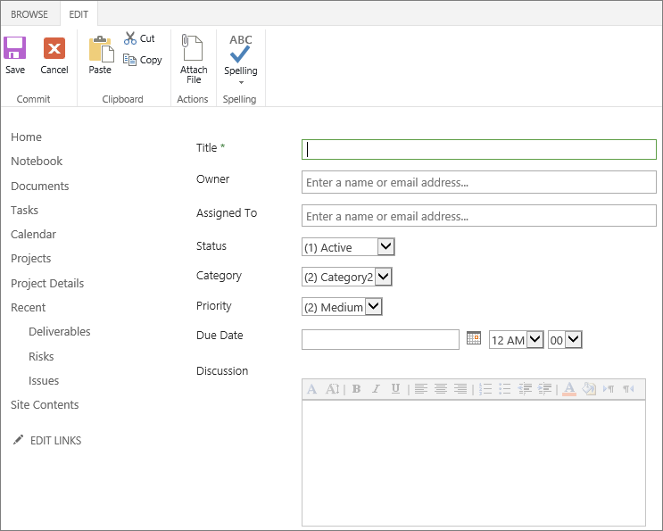 Complete the form which appears.