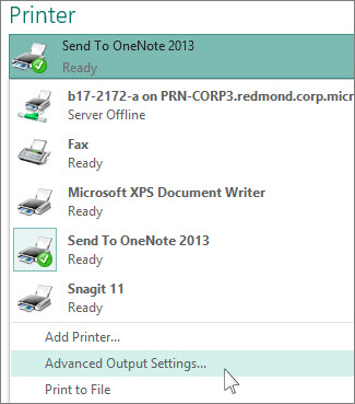 Printer Settings