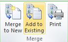 Catalog merge to existing publication