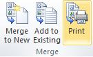 Catalog merge to printer