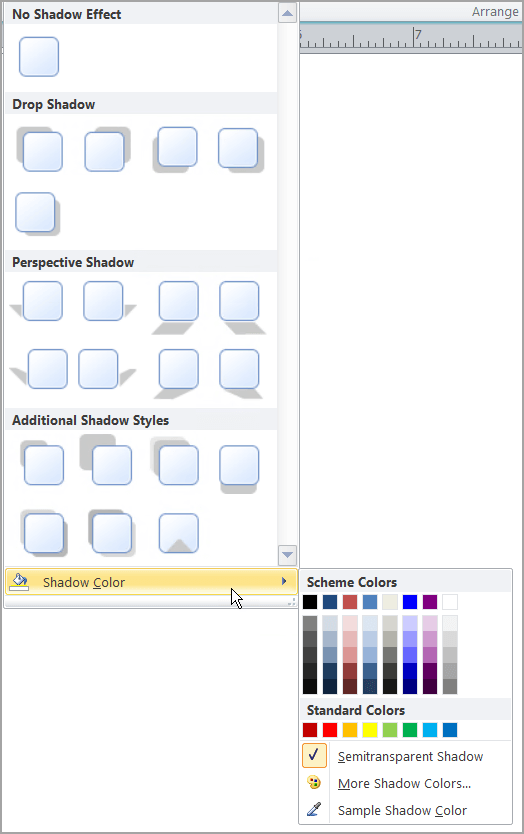 Change shadow color