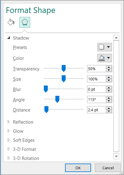 Format Shape dialog box