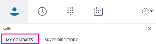 When My Contacts is highlighted, you can search your organizations address book.