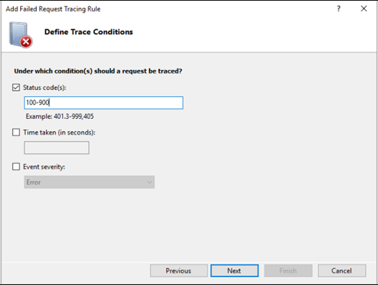 Screenshot of Add Rule Conditions screen.