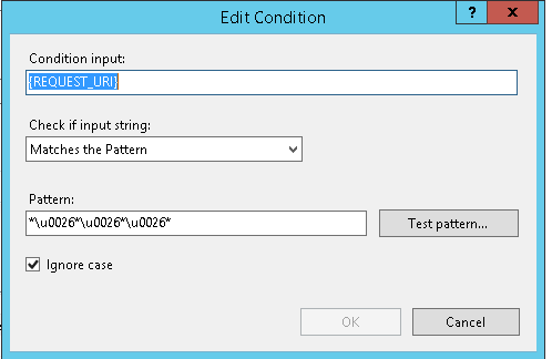 Screenshot of Edit Conditions screen.