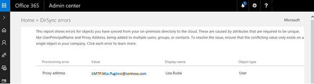 A screenshot of all the error listed