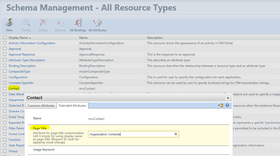 define Page Title value
