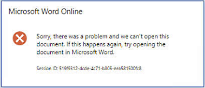 error message
