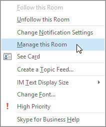 Manage this room