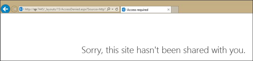 Screenshot of the error messge