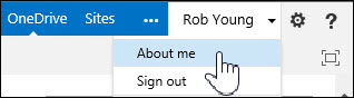 Select About Me page in SharePoint