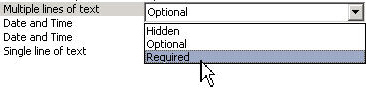 Make the column Required