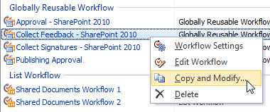 Copy and Modify a Workflow