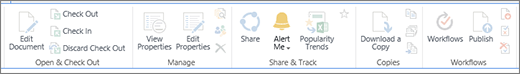 The Ribbon with disabled buttons