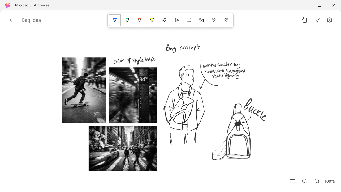 Screenshot of the canvas.