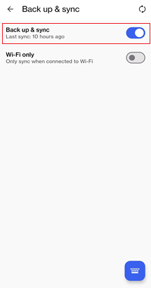 2024 Backup update sync on off