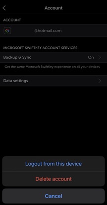 IOS Logout of my MSK account