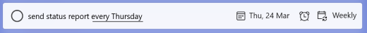 Add repeat by typing in information with task title