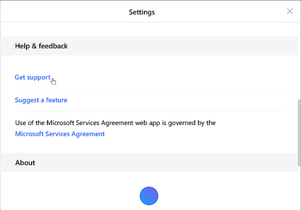 Tap Get Support
