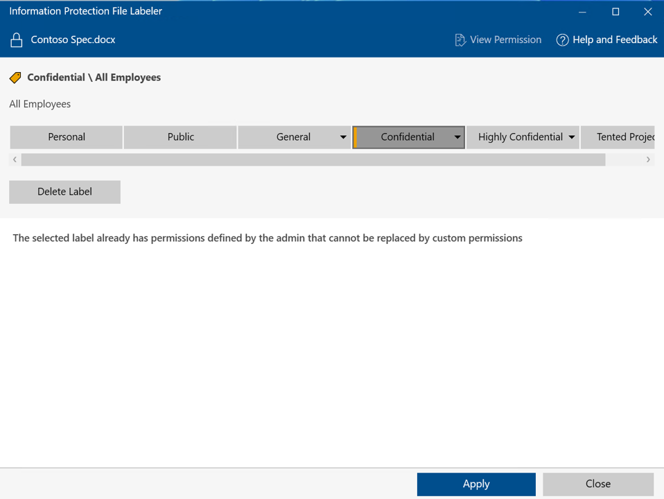 Apply label with Microsoft Purview Information Protection File Labeler