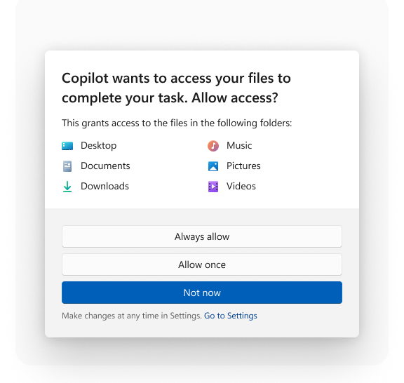 File share consent dialog
