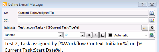 define message hyperlink