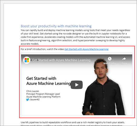 Embedded web content