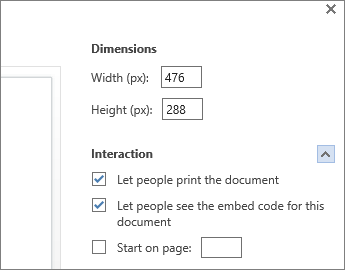Options for embedding a Word document