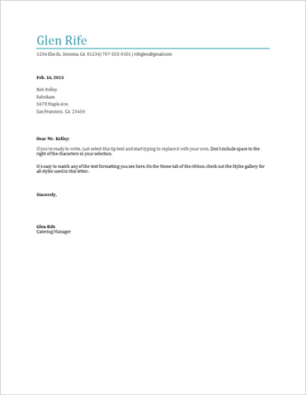 Letter template