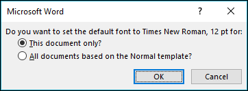 Select what scope you want this font to be the default for.