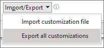 Import Export choices