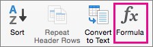 On the Layout tab, select Formula