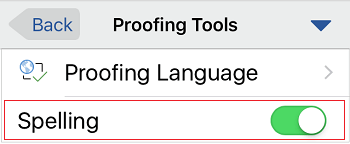 Spelling control