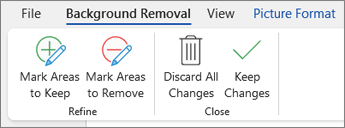 Remove background removal control buttons