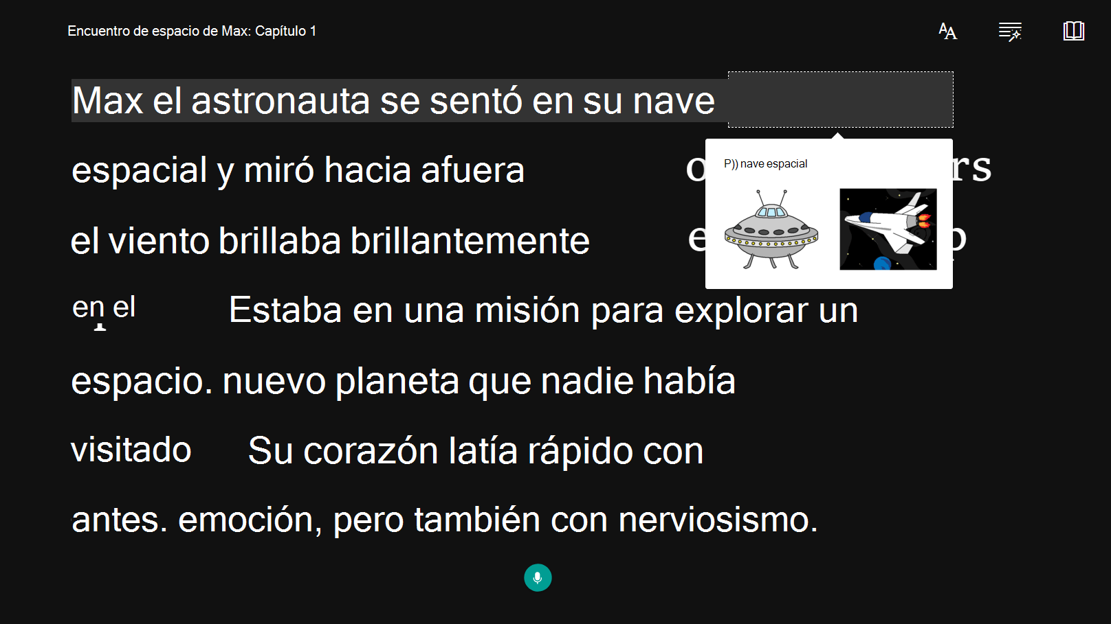 Captura de pantalla de la opción de accesibilidad.