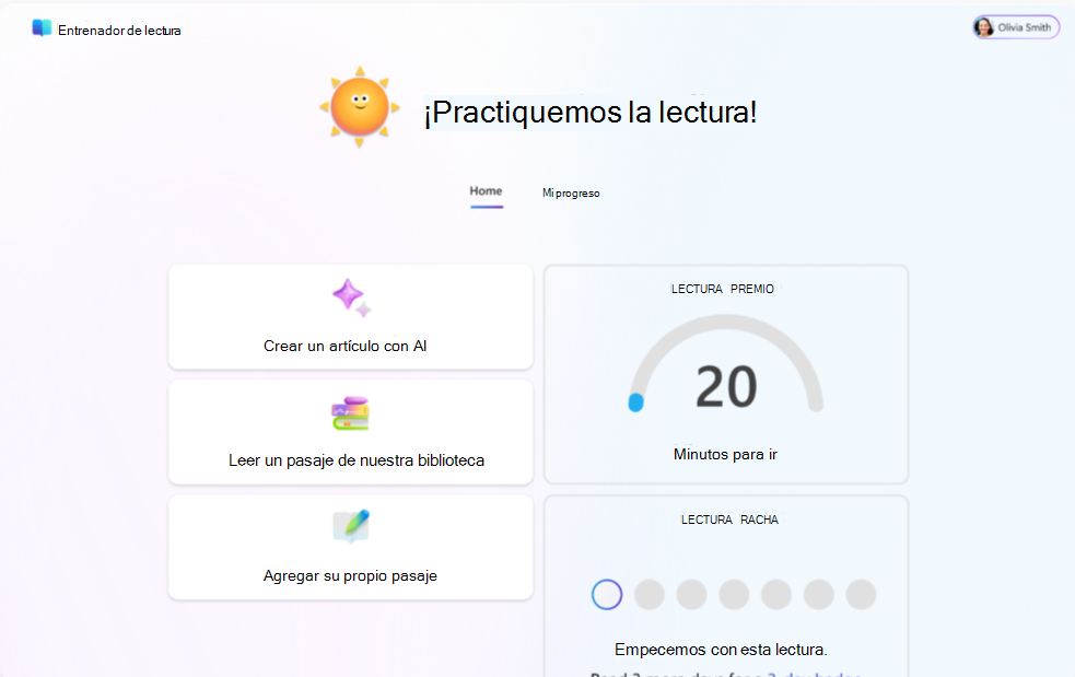 entrenador de lectura