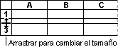 Borde de fila mientras se arrastra