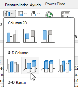 Insertar galería de gráficos de columnas