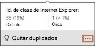 Cuadro emergente de gráfico de distribución